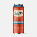 Red can of Sap's Blackberry-Citrus electrolyte beverage on a white background