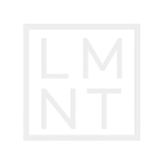 Logo with the letters 'LMNT' in a square frame